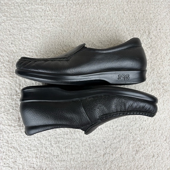 SAS Shoes Womens 9W Black Tripod Comfort Moccasin Slip On Leather Comfort Loafer - Picture 2 of 15